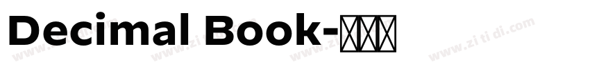 Decimal Book字体转换